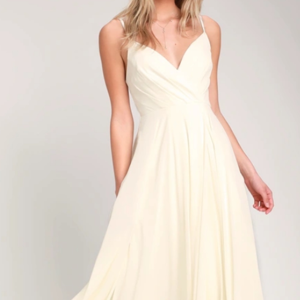 ALL ABOUT LOVE CREAM MAXI DRESS